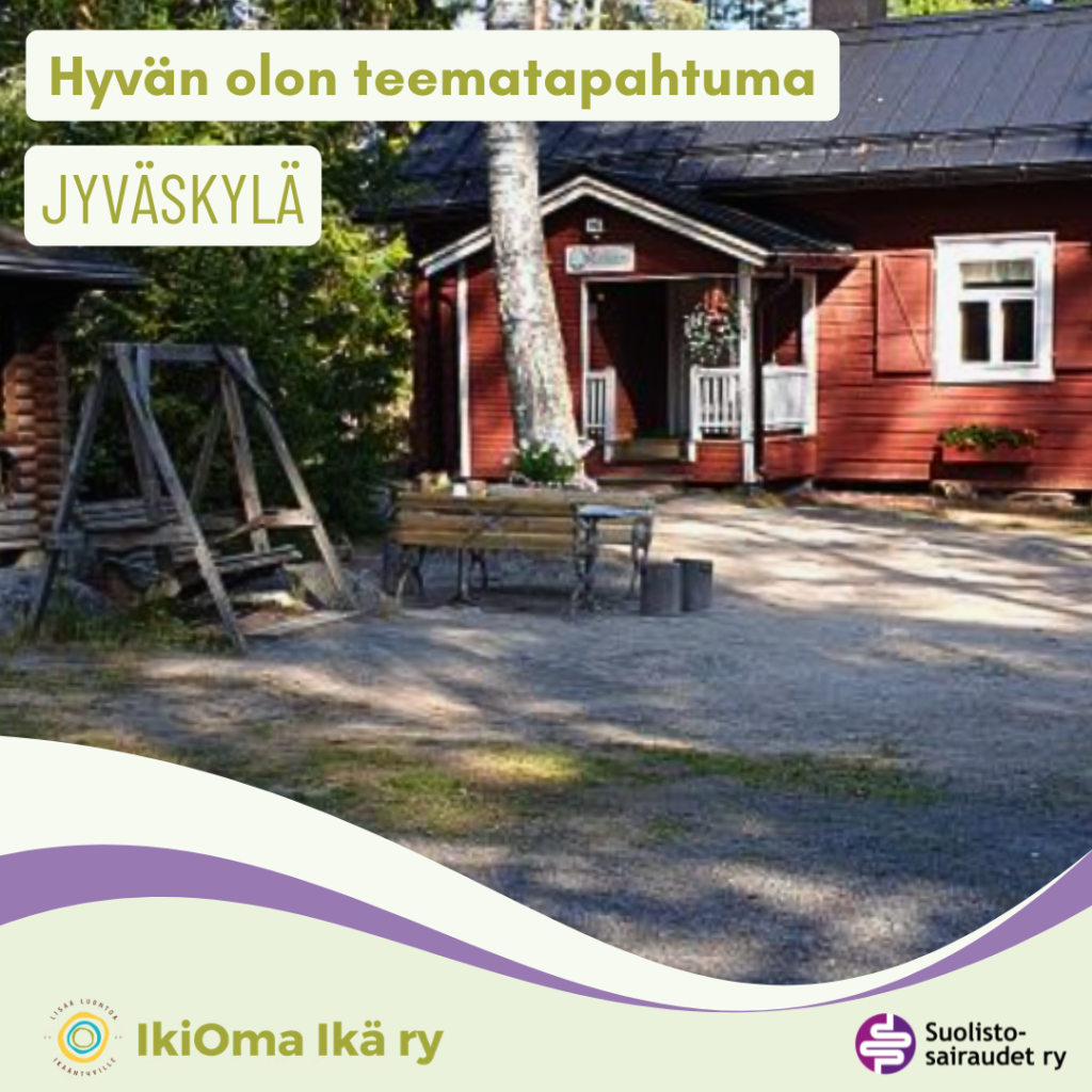 Kuvituskuva, jossa teksti hyvän olon teematapahtuma Jyväskylä