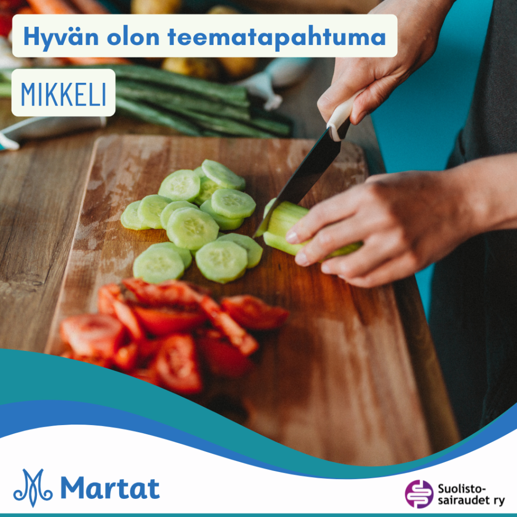 Kuvituskuva, jossa teksti hyvän olon teematapahtuma Mikkeli