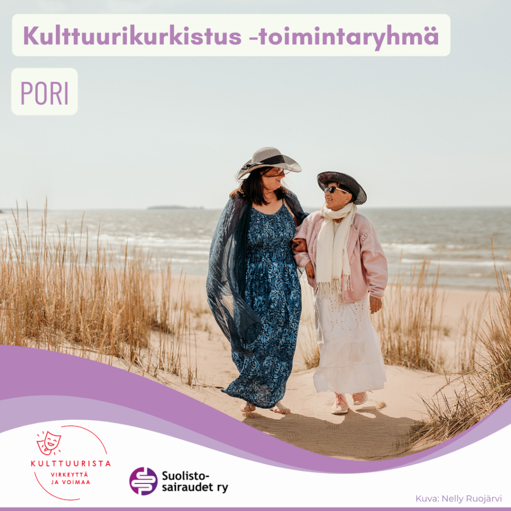 Kuvituskuva, jossa teksti kulttuurikurkistus -toimintaryhmä, Pori.